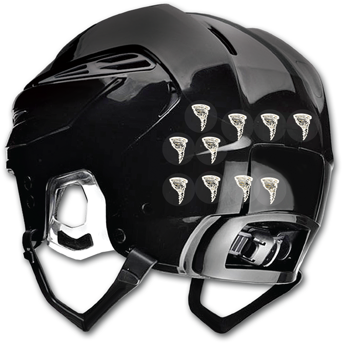 Black Hockey Helmet Side View PNG