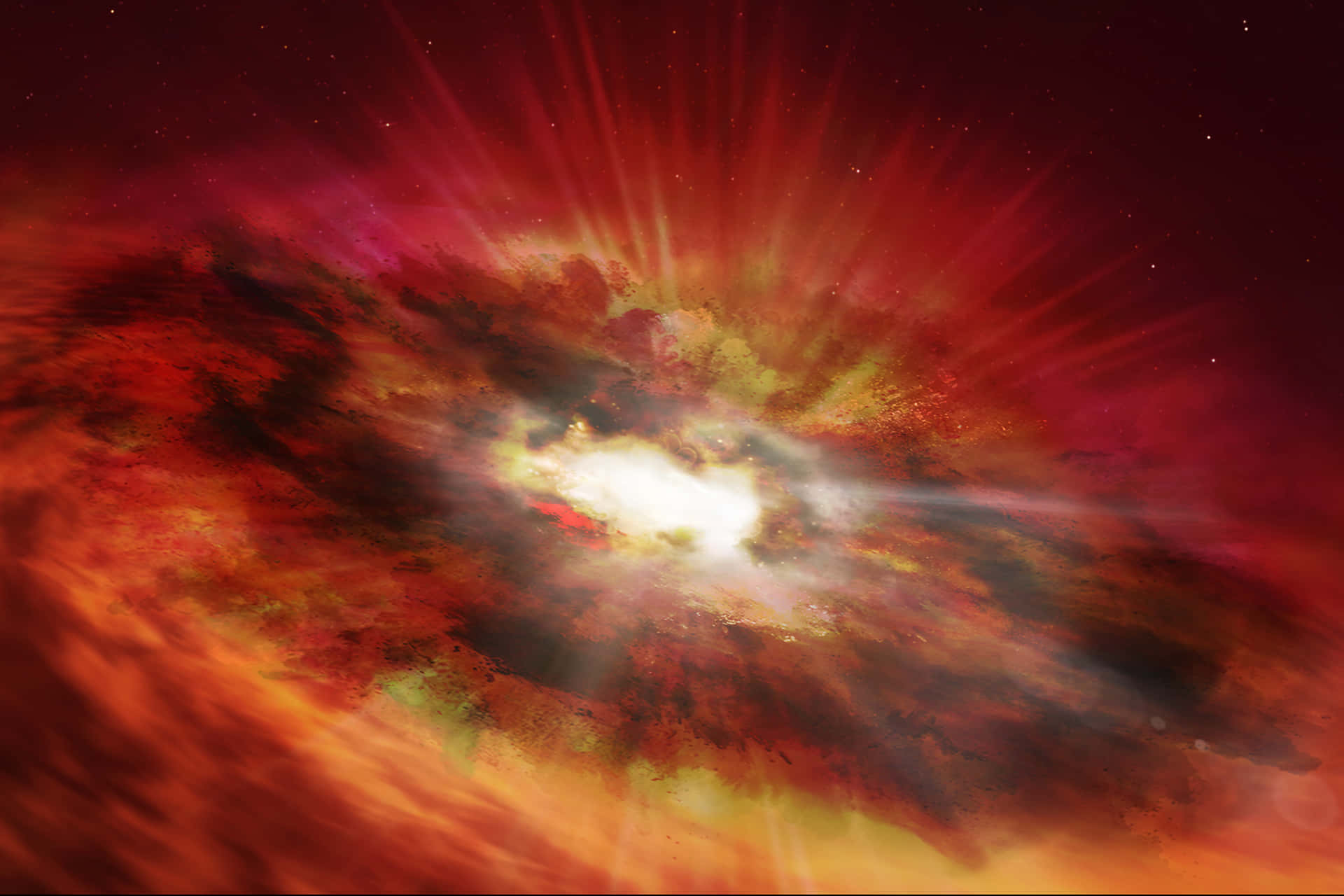 Ettfoto Av Ett Svart Hål, Som Fångats Av Hubble-teleskopet.