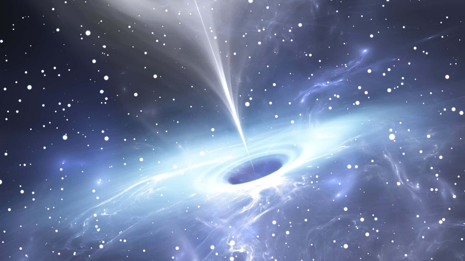 Observandoen Las Profundidades De Un Agujero Negro Con El Telescopio Hubble.