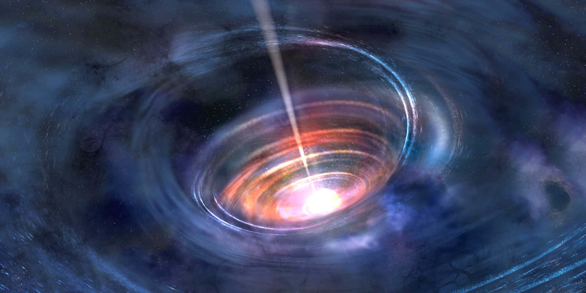 Nasas Rymdteleskop Hubble Avslöjar En Fantastisk Bild Av Den Supermassiva Svarta Hålet.