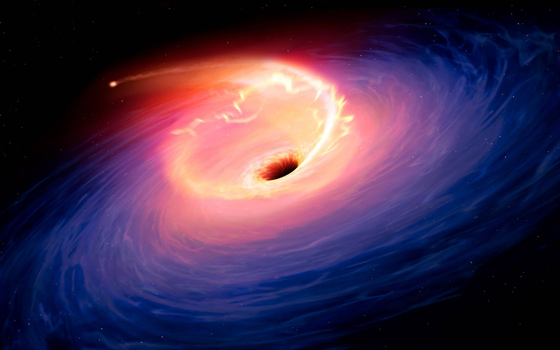 Black Hole In Space Background Wallpaper