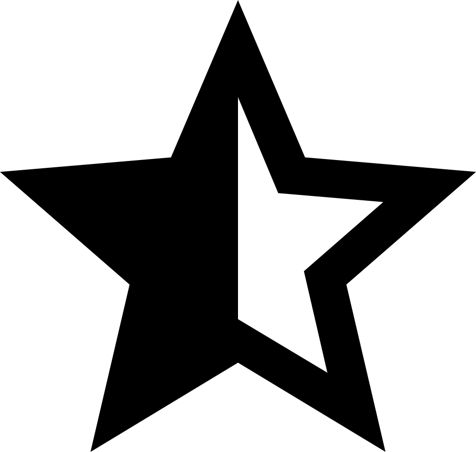 Black Hollow Star Graphic PNG
