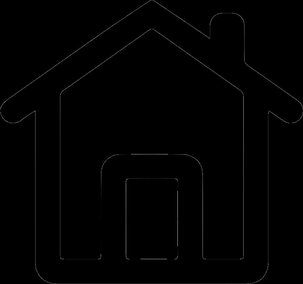 Black Home Icon Outline PNG