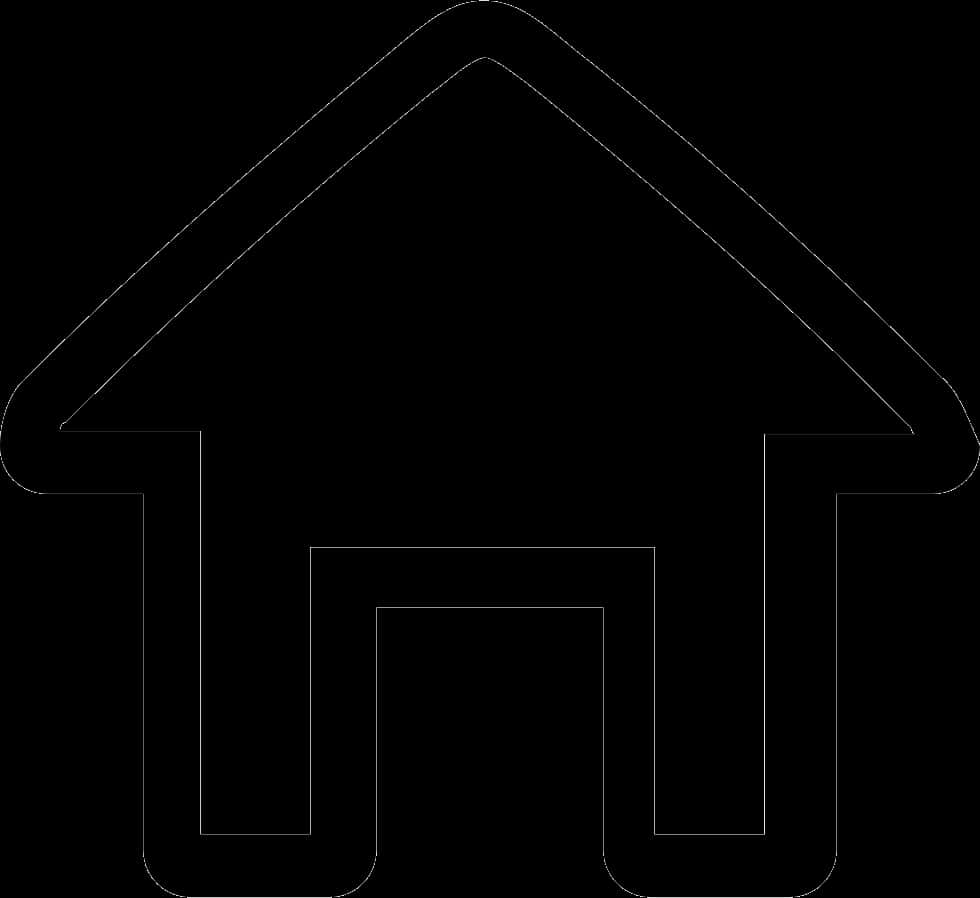 Black Home Icon Outline PNG