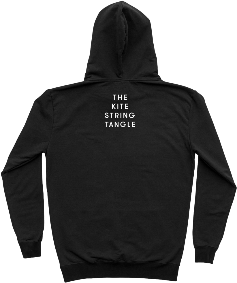 Black Hoodie The Kite String Tangle Back PNG