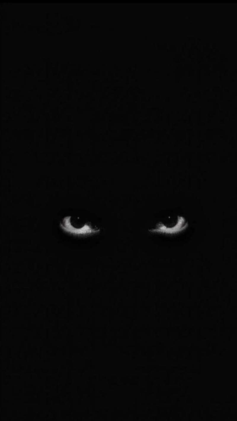 Black Horror Eyes In Dark Wallpaper