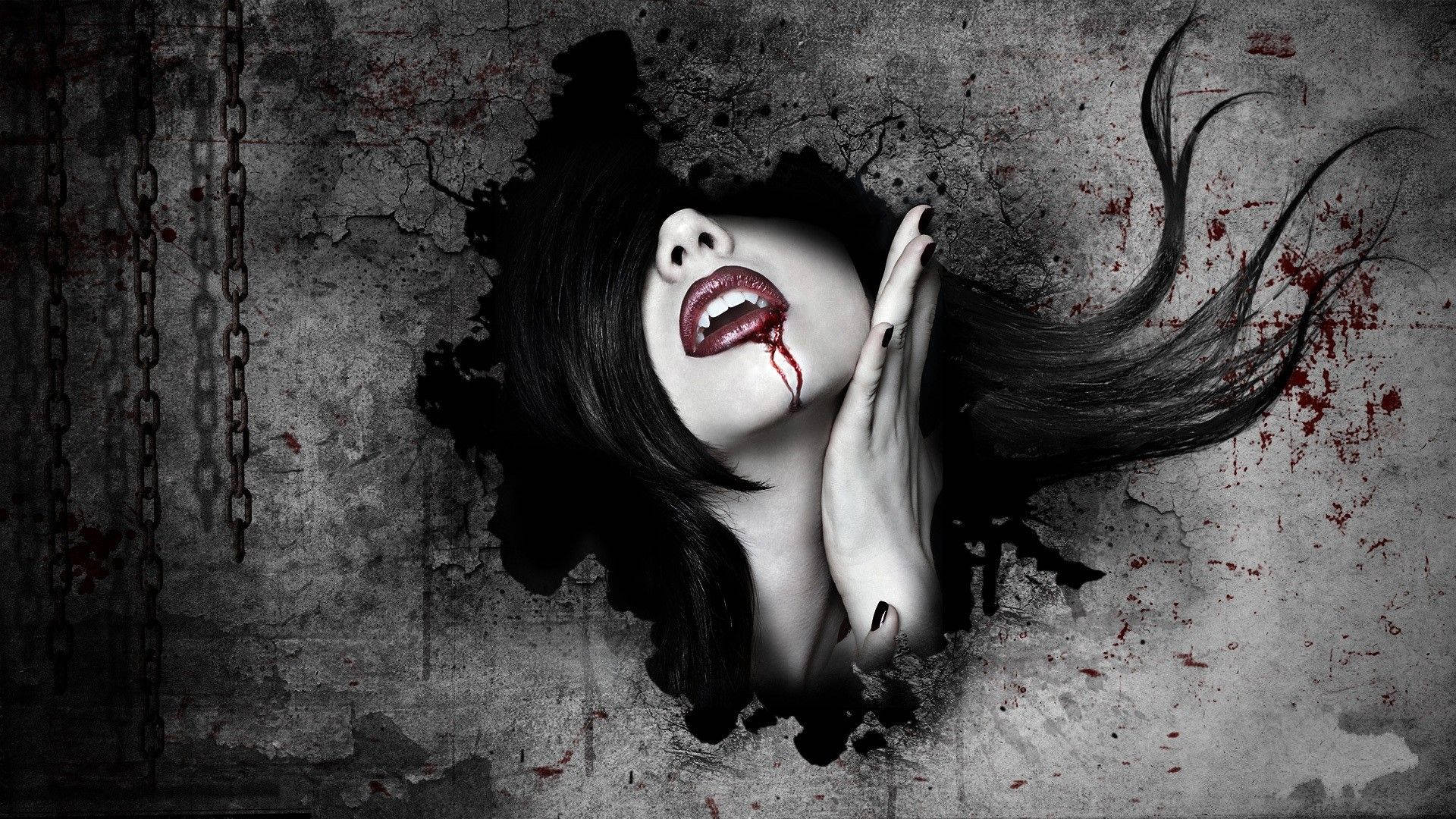 Premium Photo  Terrifying image of a vampire woman