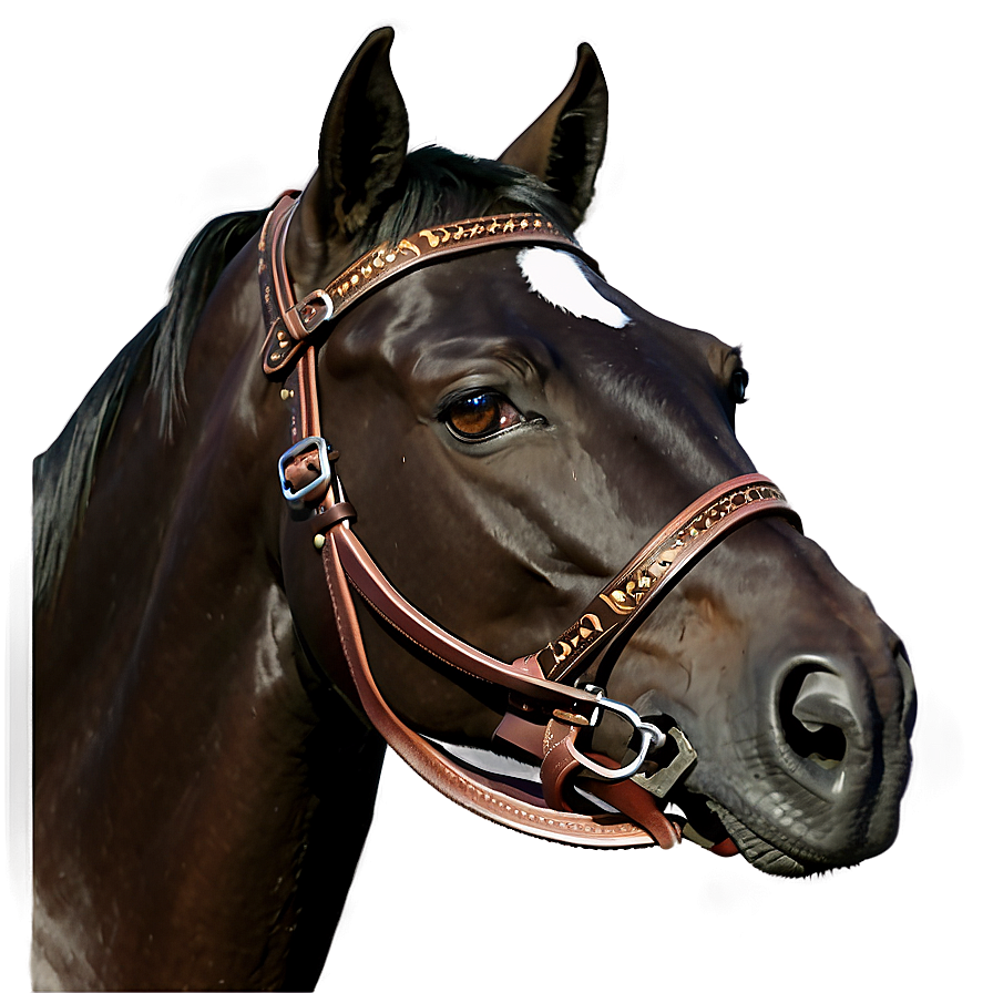 Black Horse Bridle And Saddle Png 94 PNG