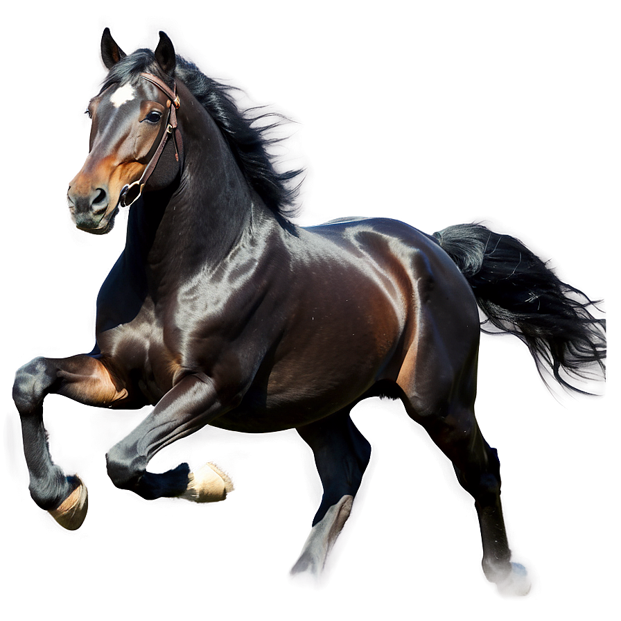 Black Horse Galloping Illustration Png Ury PNG