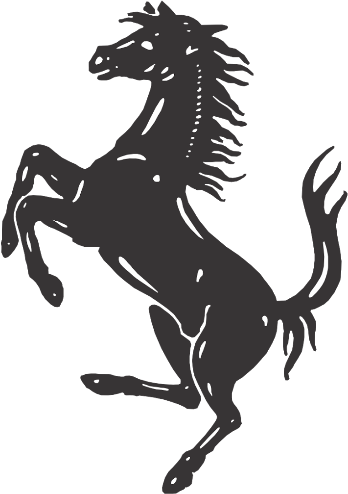 Black Horse Silhouette Logo PNG