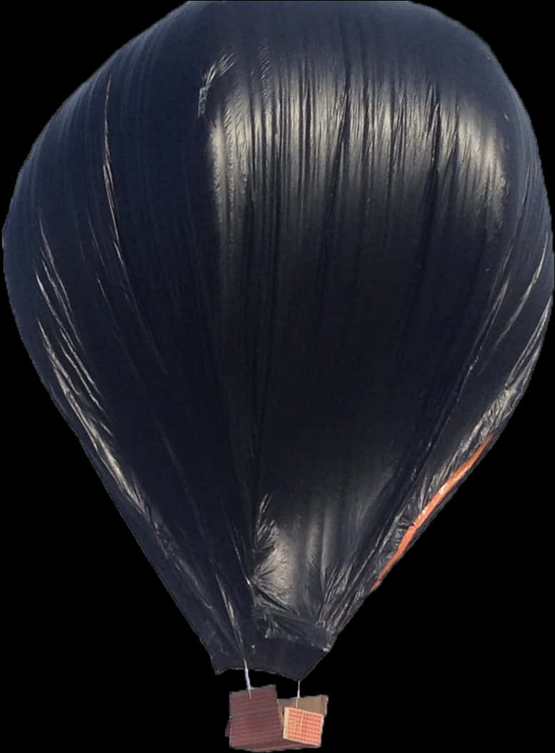 Black Hot Air Balloon Isolated PNG
