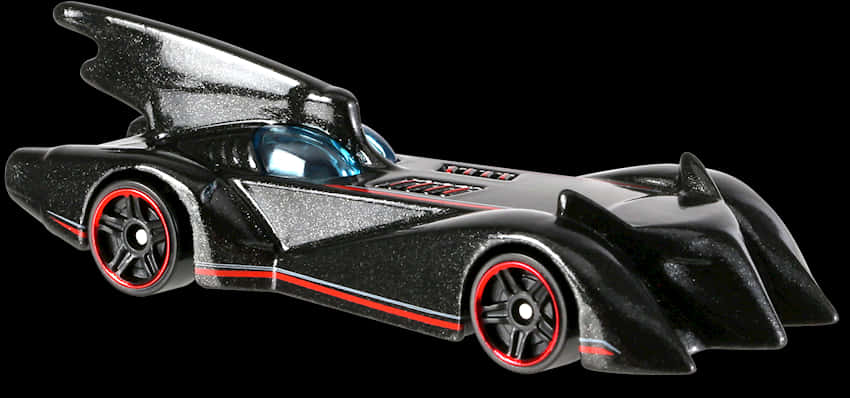 Black Hot Wheels Batmobile Toy PNG