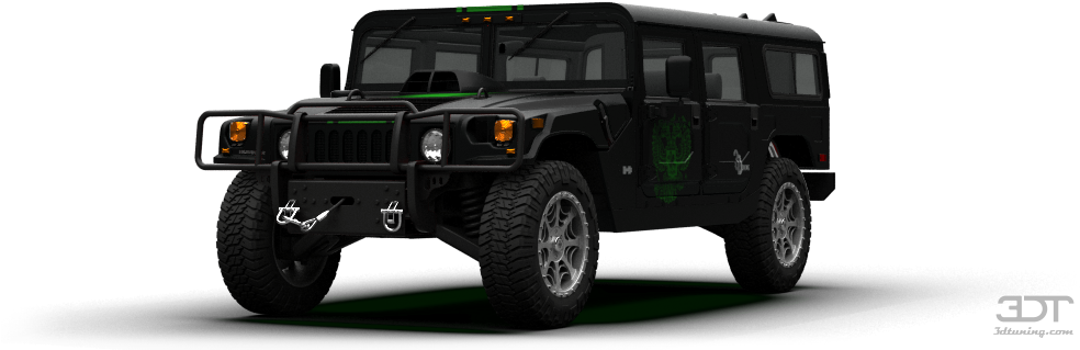 Black Hummer H1 Offroad Vehicle PNG