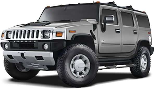 Black Hummer H2 S U V PNG