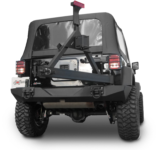 Black Hummer Rear Viewwith Spare Tire PNG