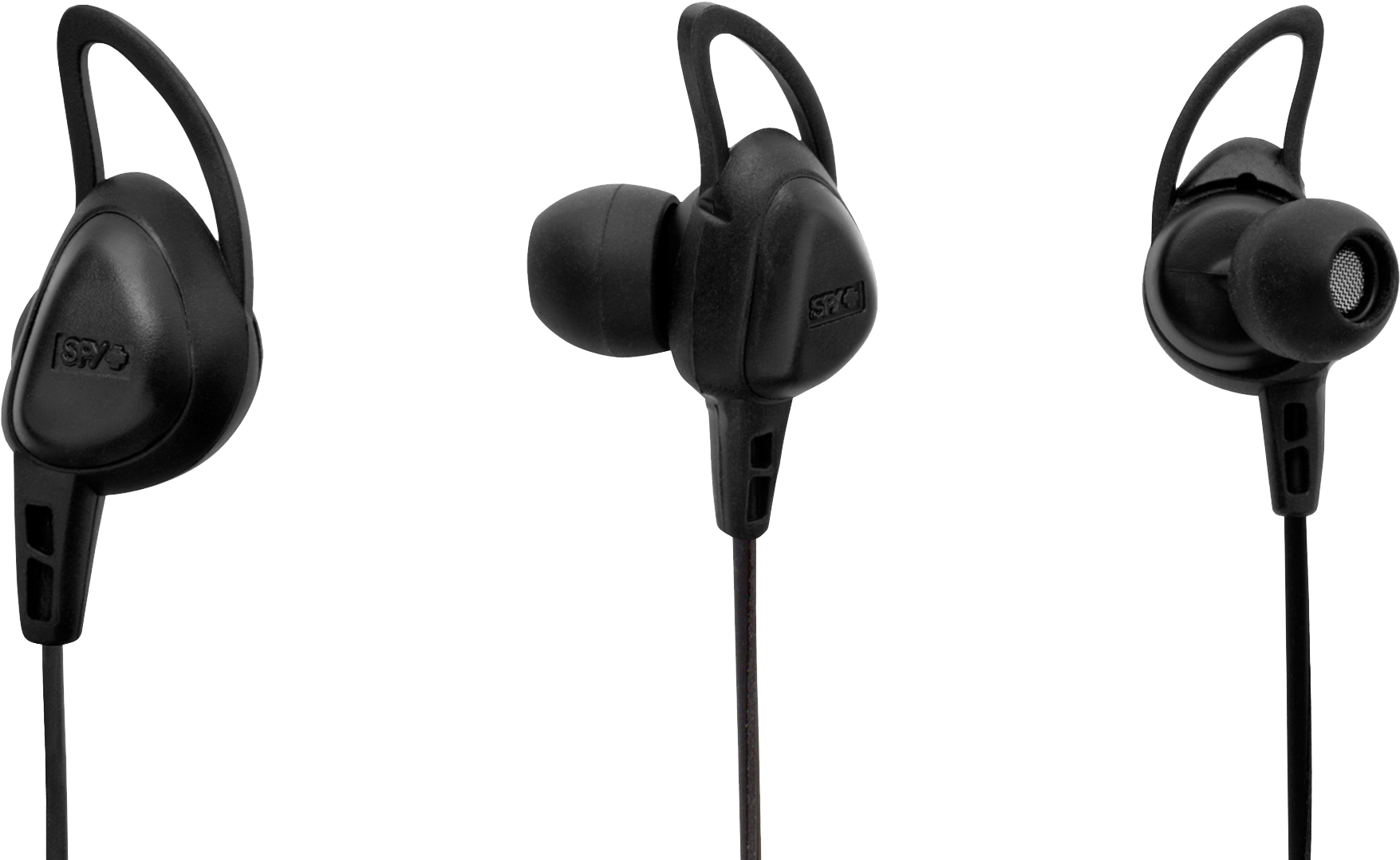 Black In Ear Sports Earbuds PNG