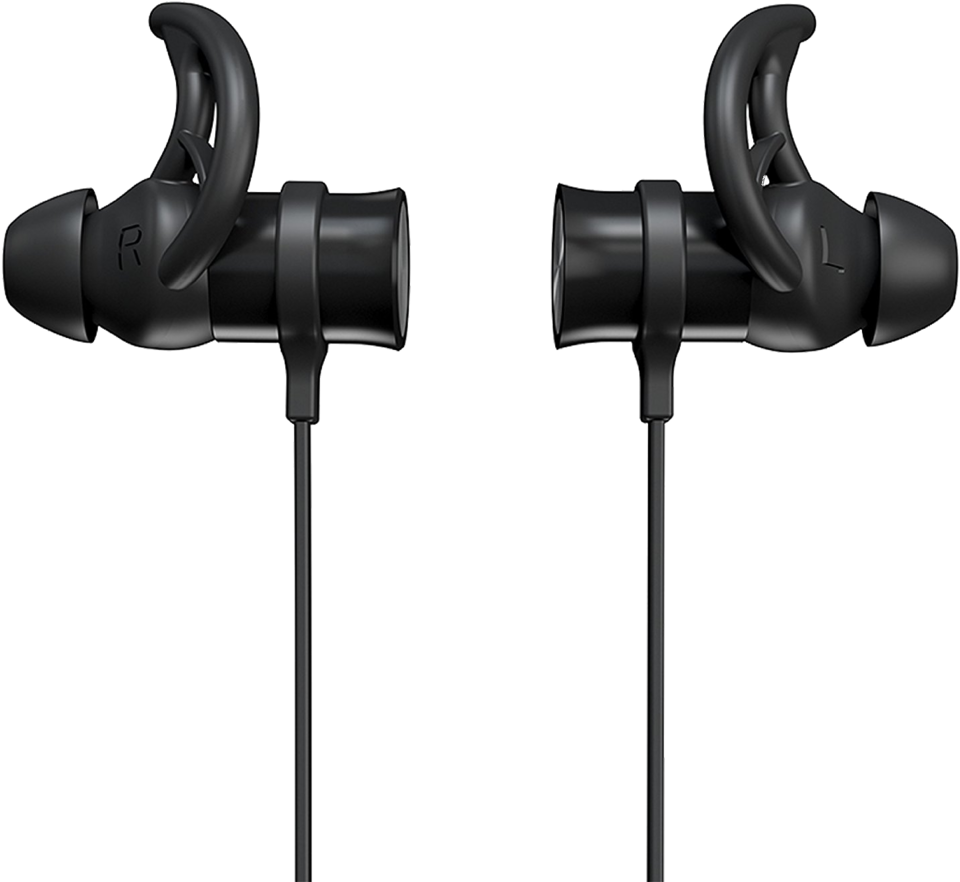 Black In Ear Sports Earbuds PNG