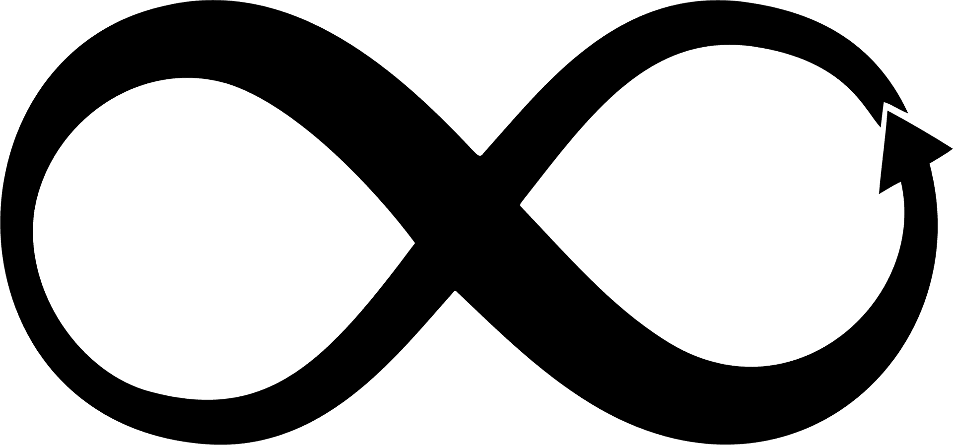 Black Infinity Symbol Graphic PNG