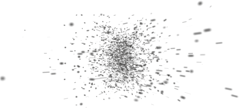 Black Ink Explosionon Blue Background PNG