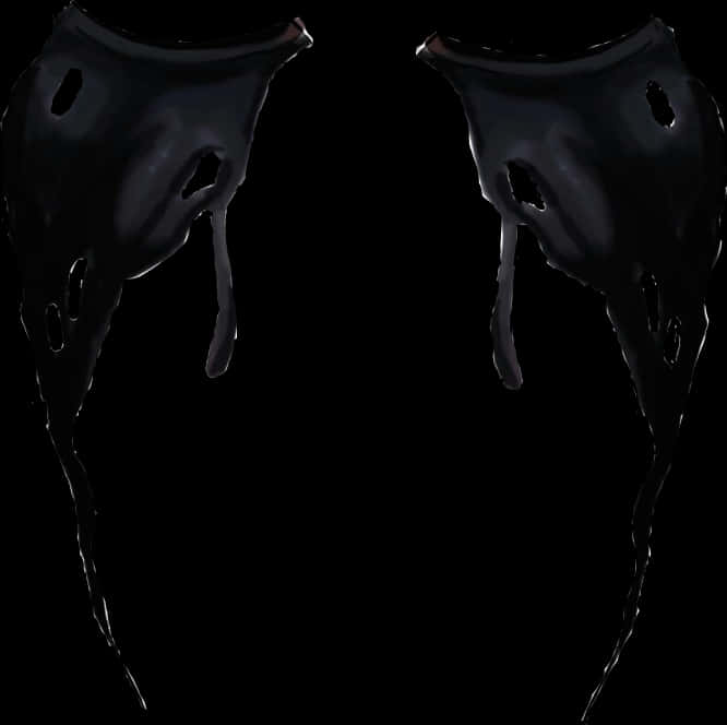 Black Ink Tears Artwork PNG