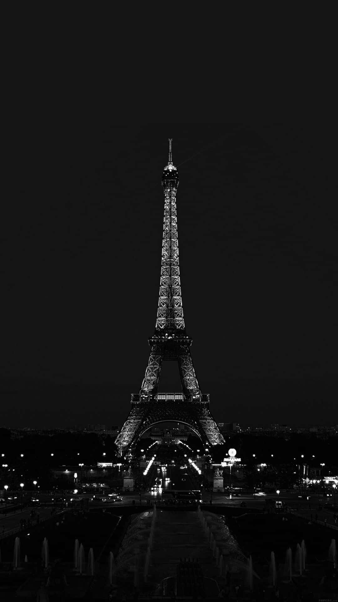 Black Ipad Of The Eiffel Tower In Paris Wallpaper