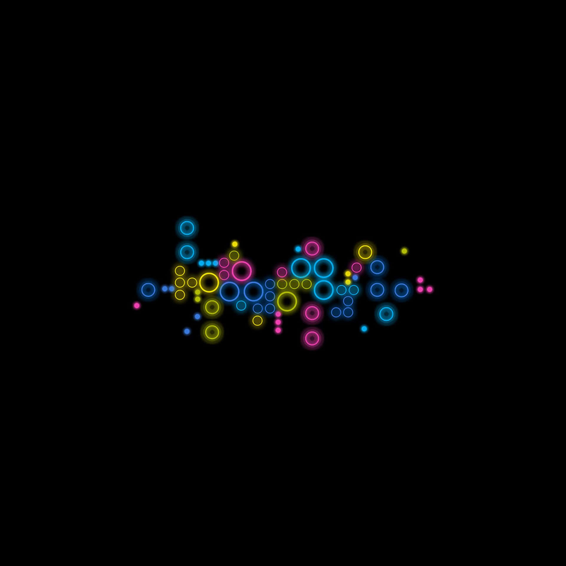 Black Ipad With Colorful Circles Design Wallpaper