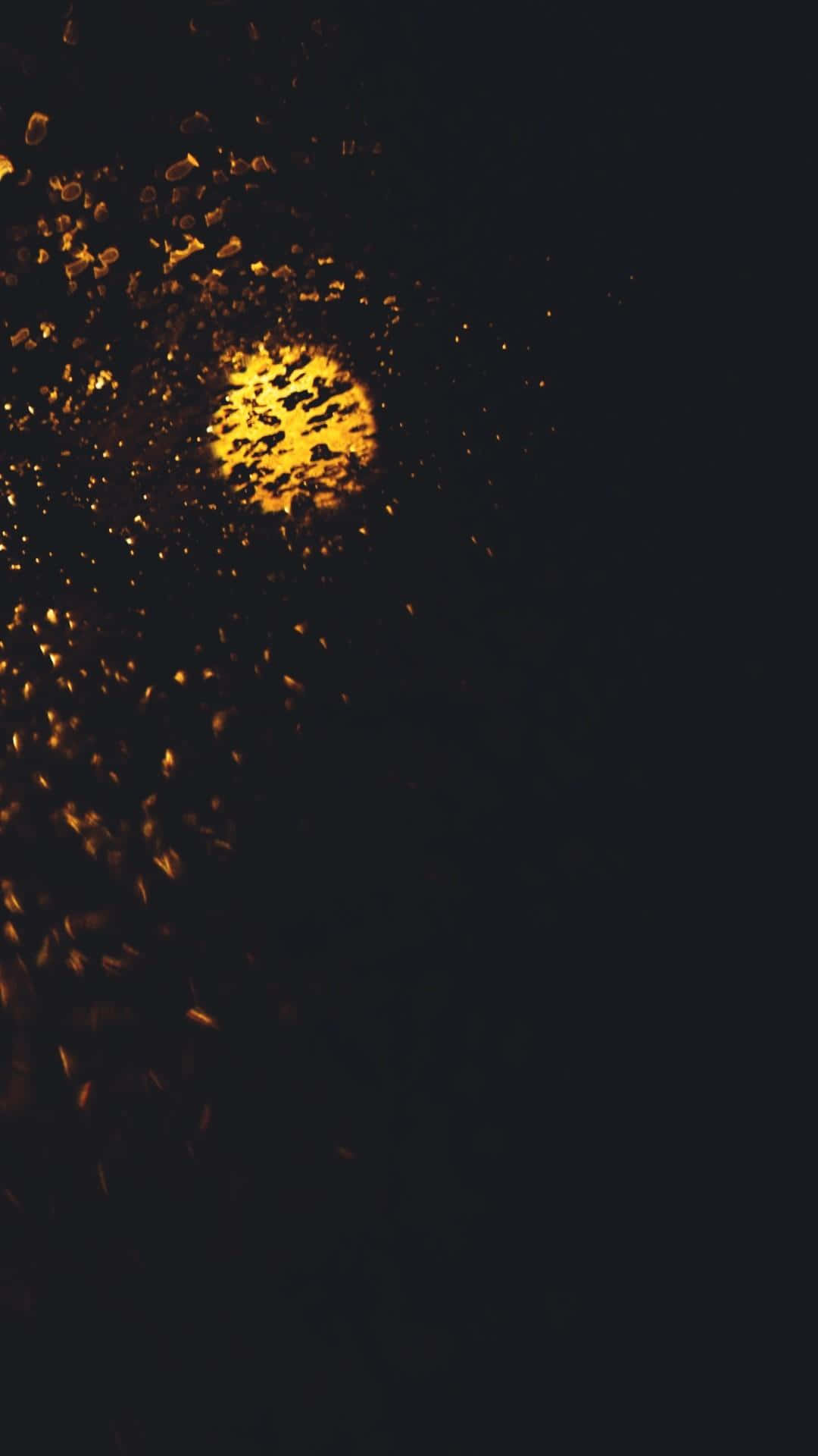 A Black And Yellow Image Of A Sun Shining Through A Window