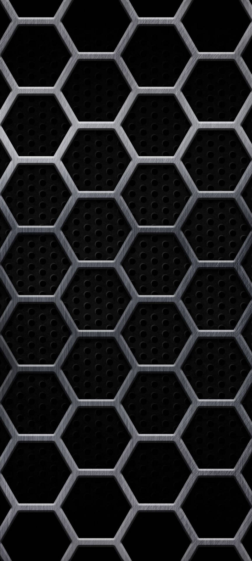 Black Iphone Hexagon Mesh Picture