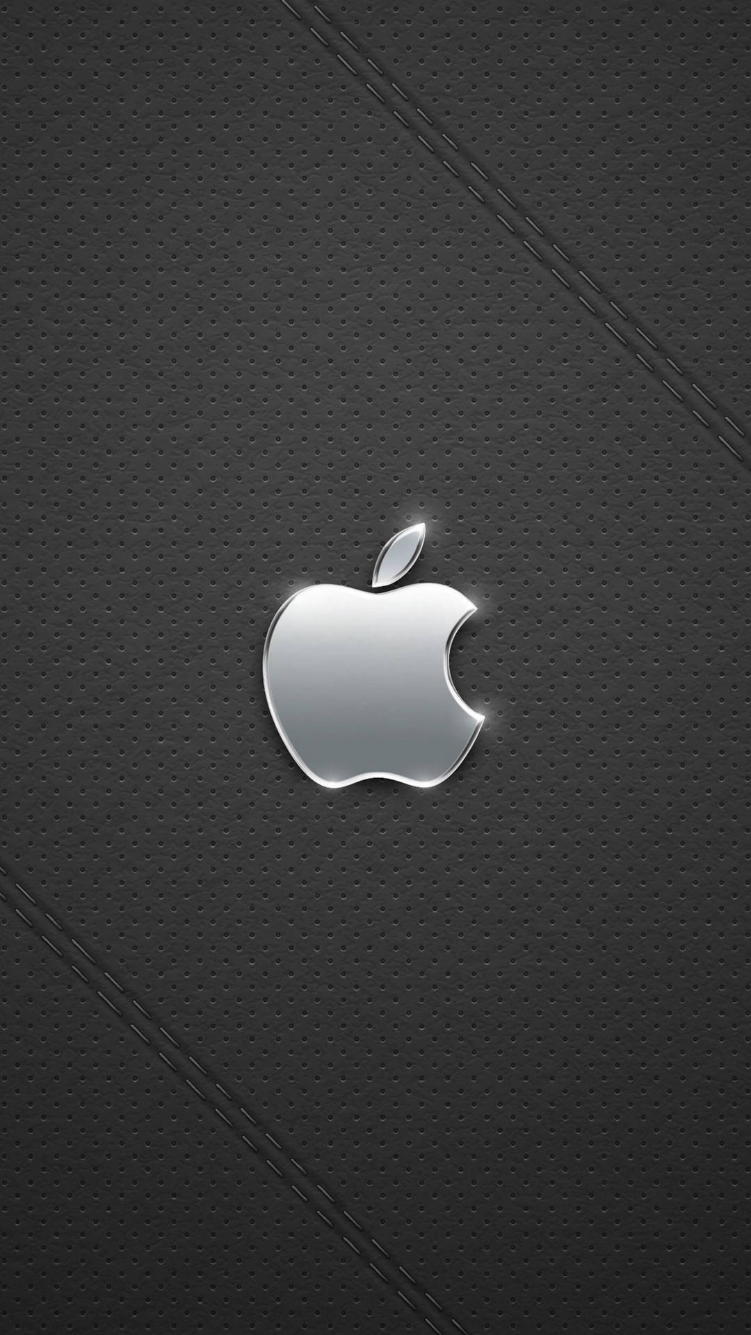 Black Iphone Silver Apple Logo Picture