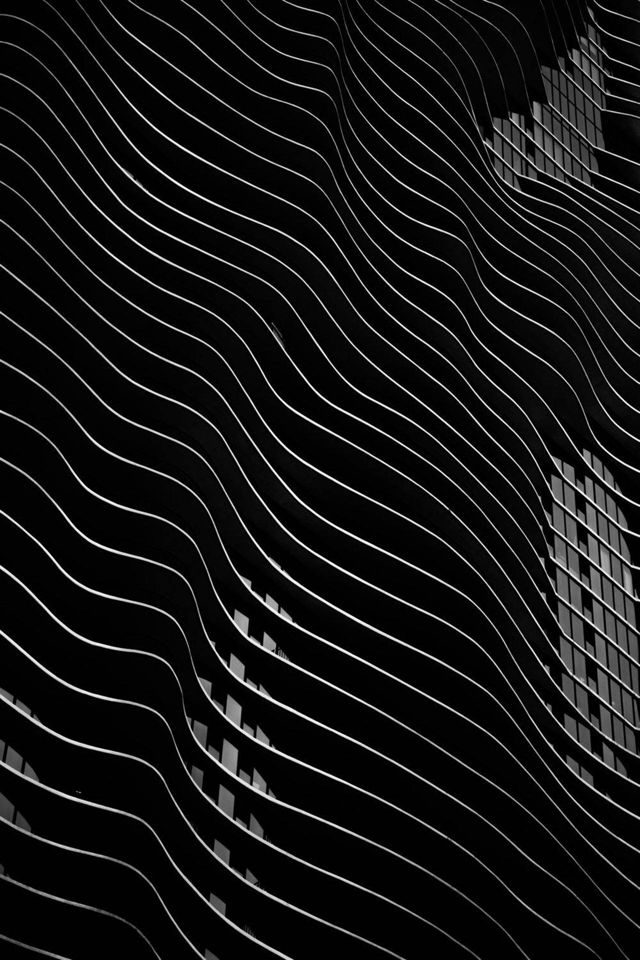 Black Iphone Wavy Architecture Picture