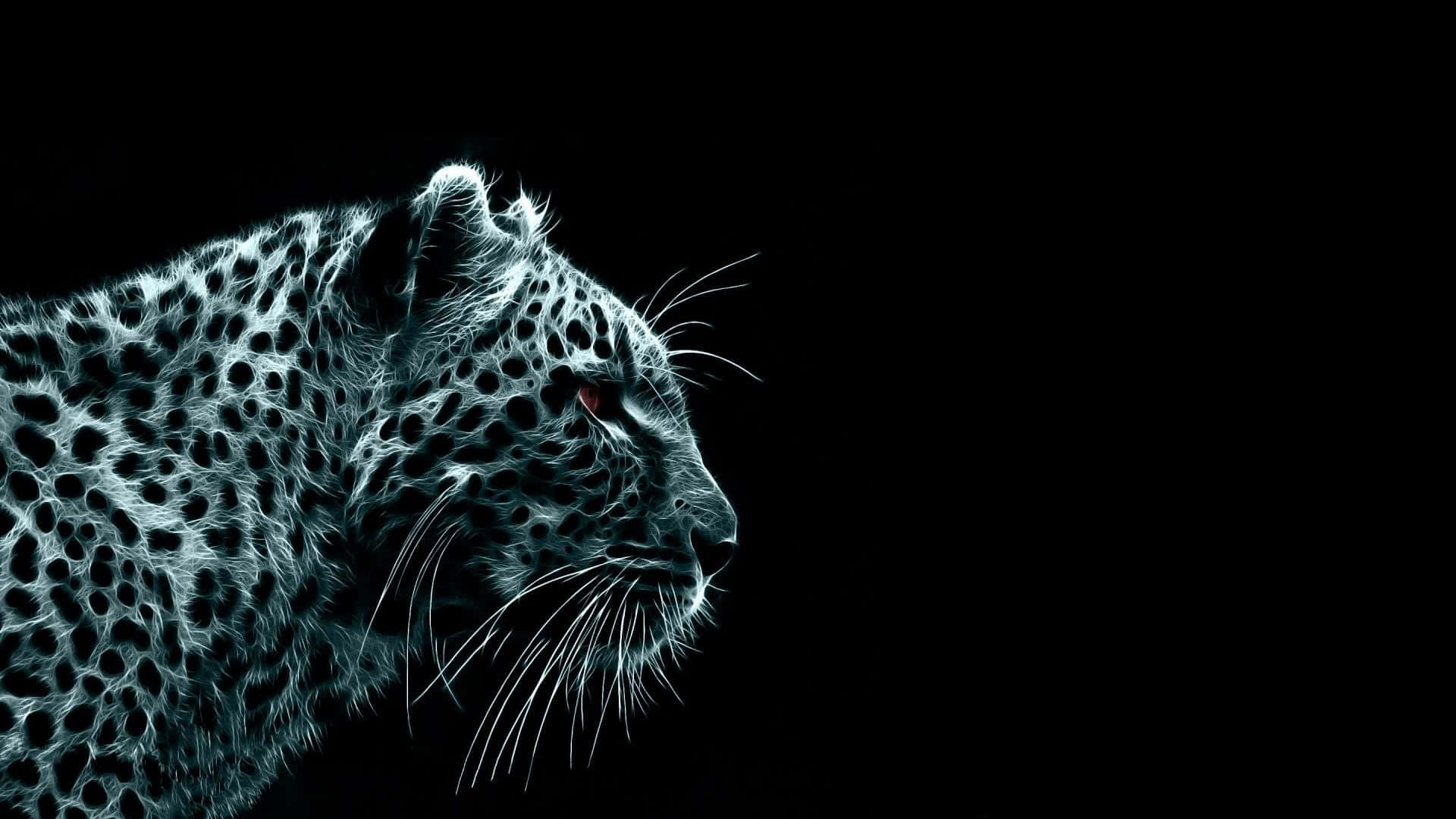 Majestätischerschwarzer Jaguar Durchstreift Das Land Wallpaper