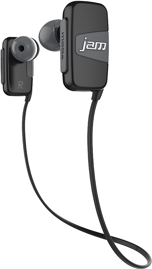 Black Jam Earbuds Isolated PNG