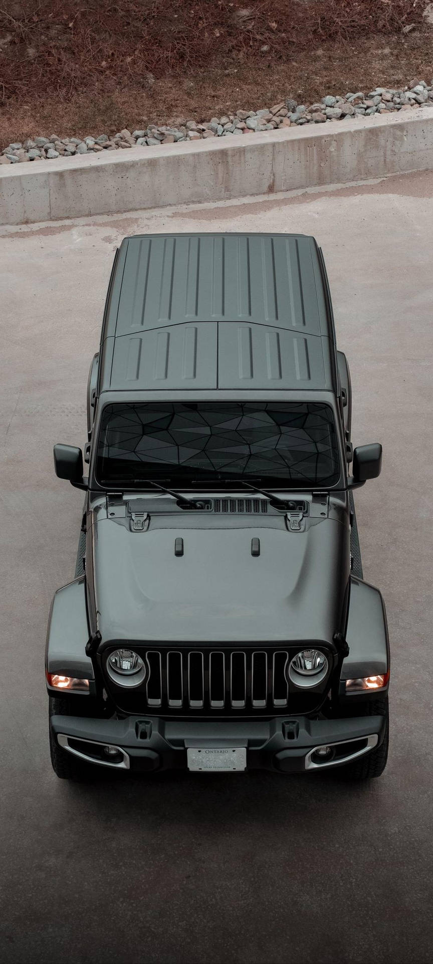 Black Jeep Arial Shot Background
