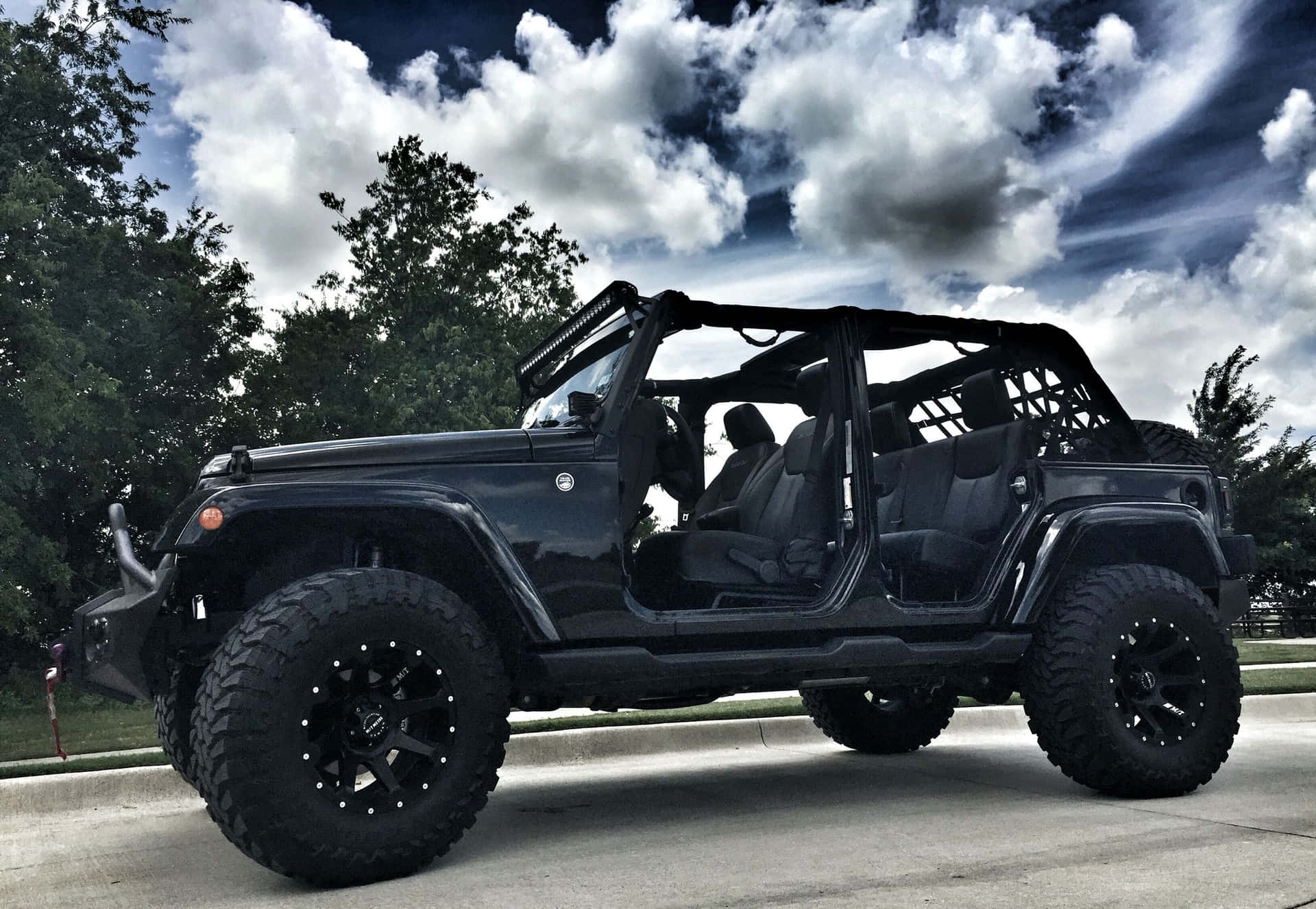 Making a statement with this powerful Black Jeep
