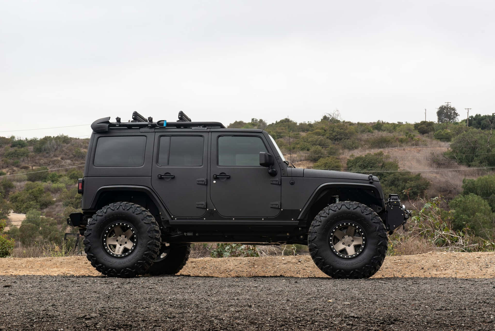 Black Jeep on a Dirt Road