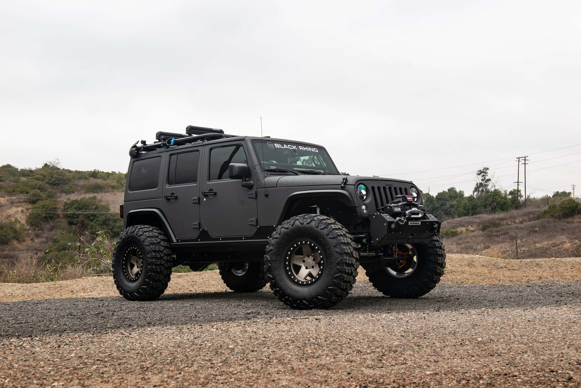Jet-black Jeep Ready for an off-Road Adventure