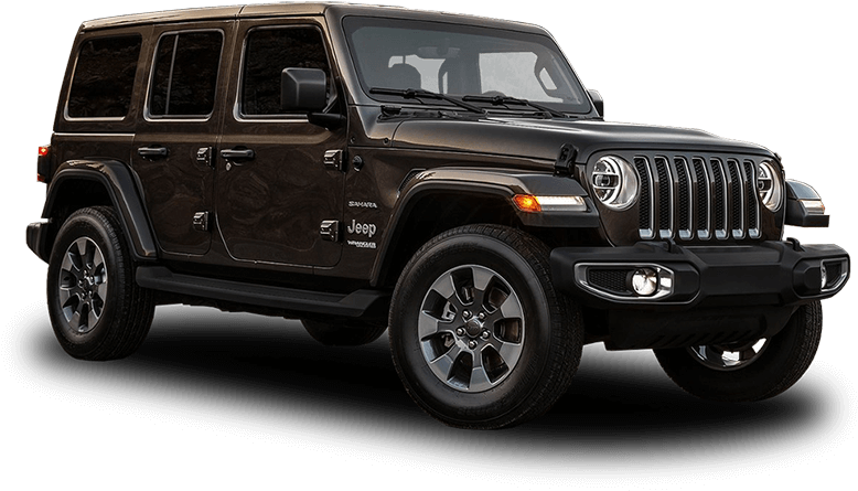 Black Jeep Wrangler S U V Profile View PNG