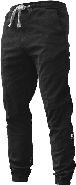 Black Jogger Pants Product Display PNG