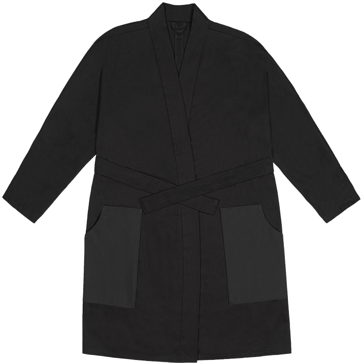Black Kimono Traditional Japanese Clothing PNG