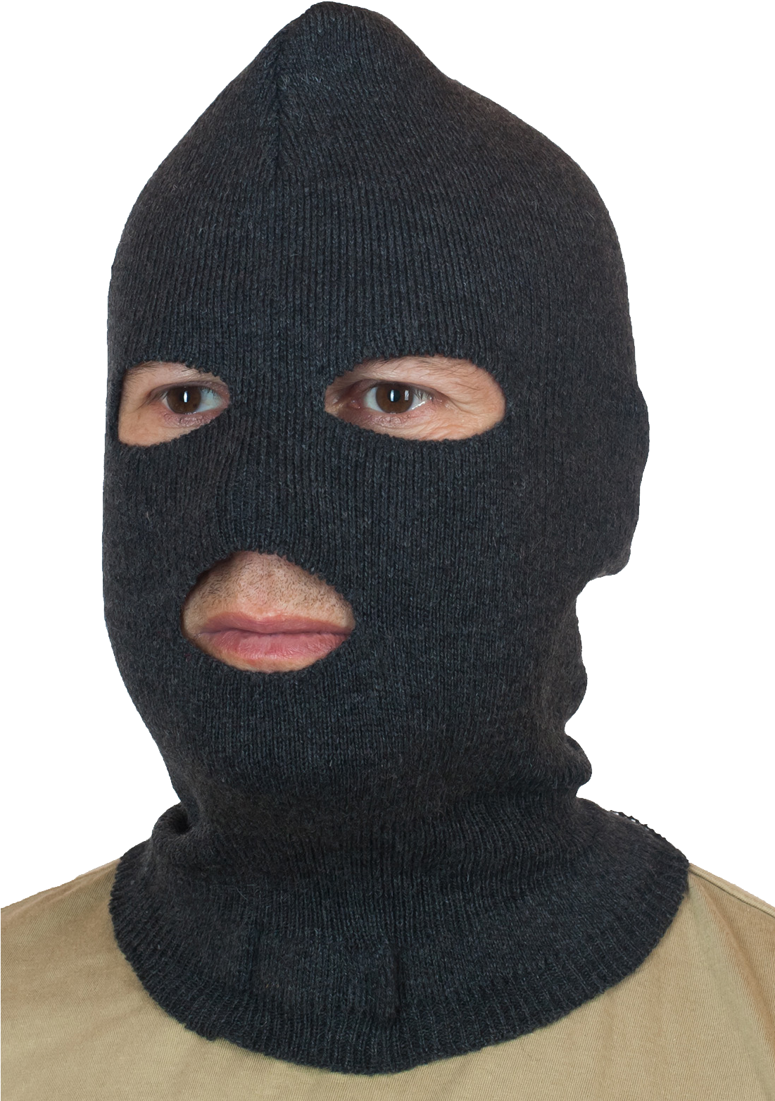 Black Knit Balaclava PNG