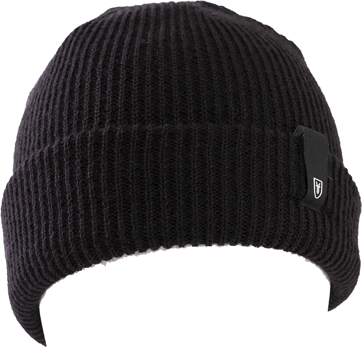 Black Knit Beanie Hat PNG