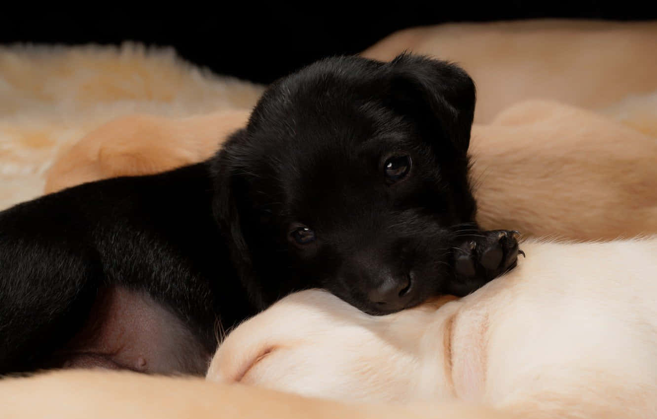 Black Lab Puppies Soft Blanket Picture