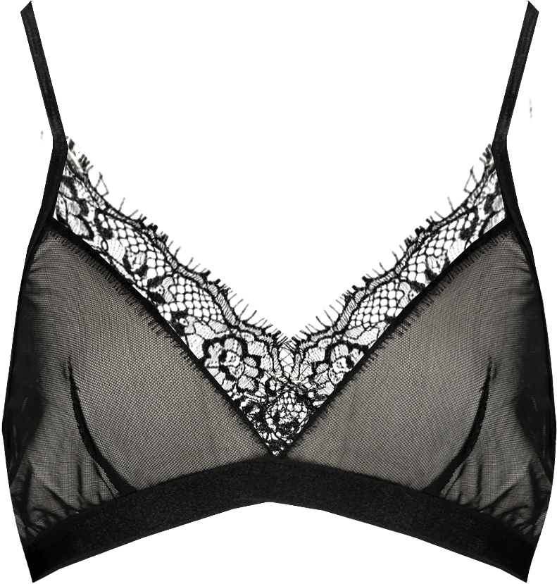 Download Black Lace Bralette Design | Wallpapers.com