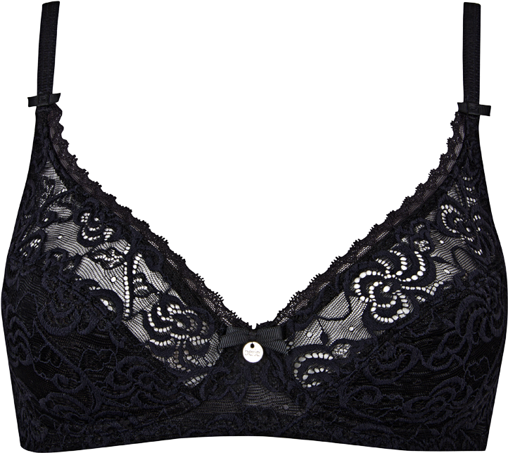 Download Black Lace Bralette Lingerie Item | Wallpapers.com