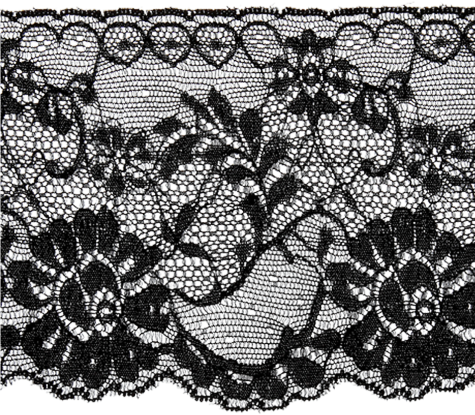 Black Lace Fabric Pattern PNG
