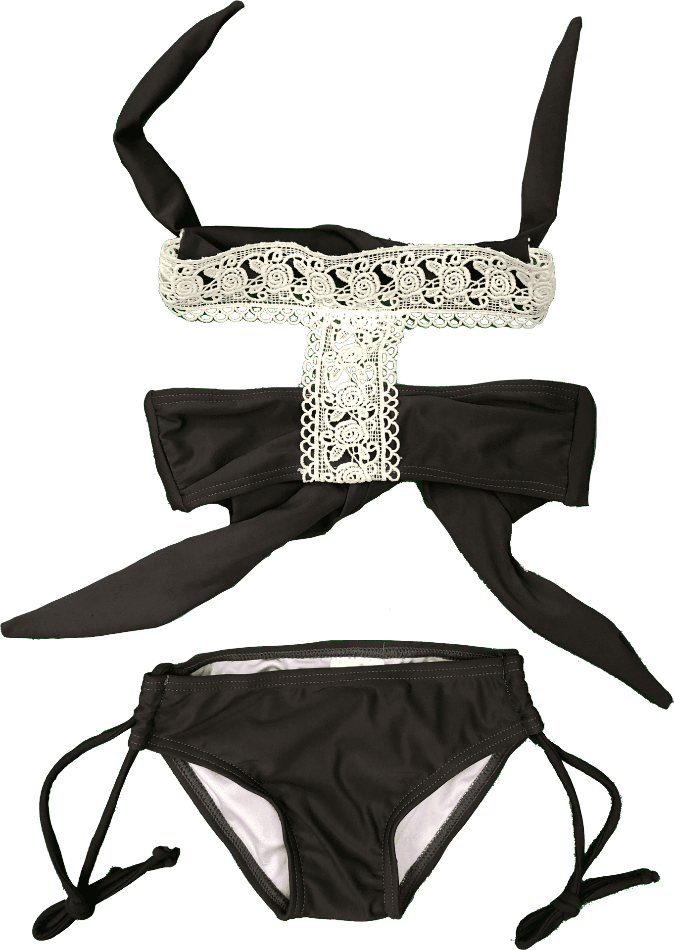 Black Lace Lingerie Set PNG