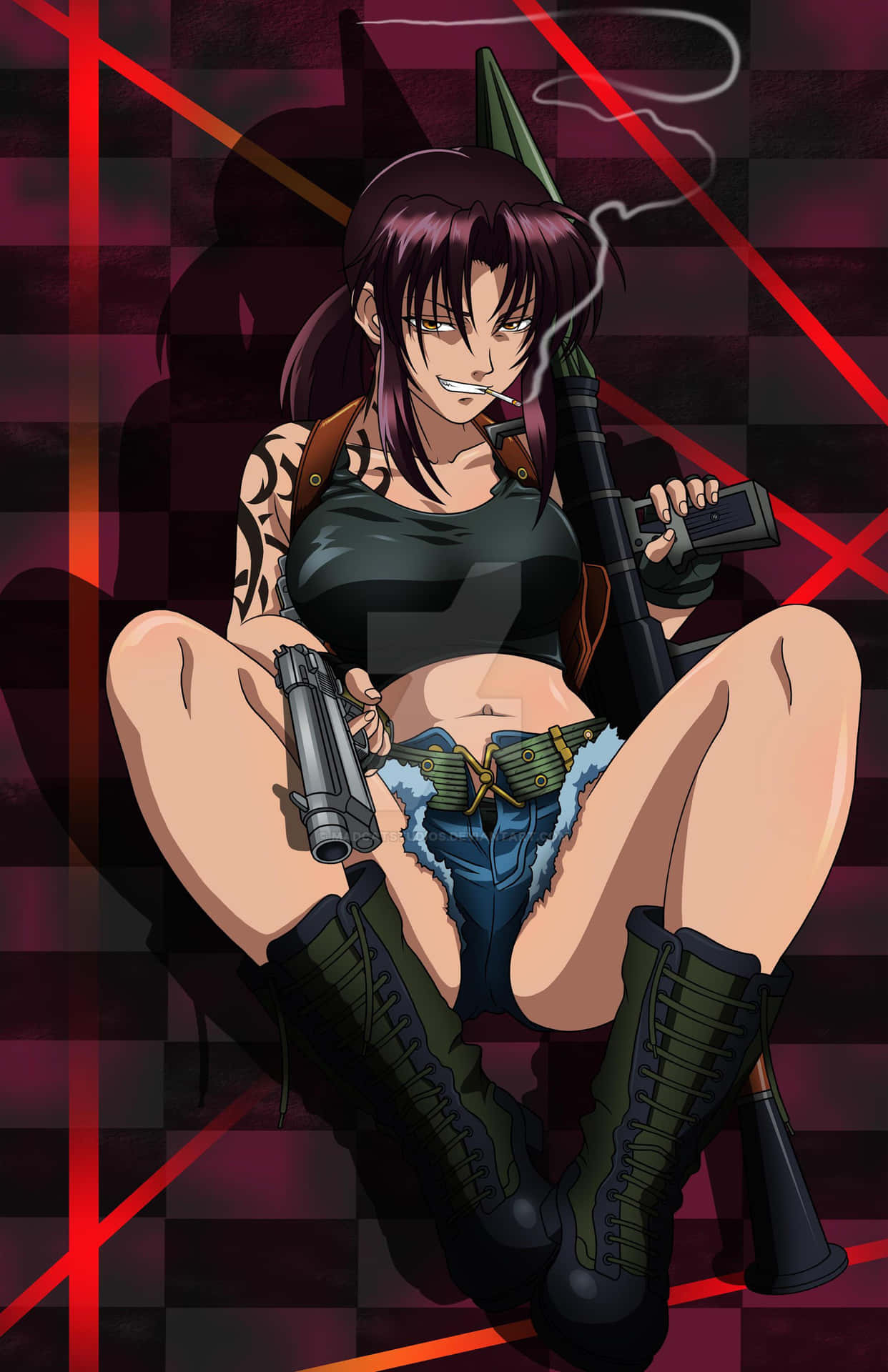 Revy De Black Lagoon Armée Et Dangereuse Fond d'écran