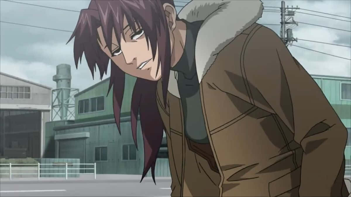 Black Lagoon Revy Glimlach Achtergrond