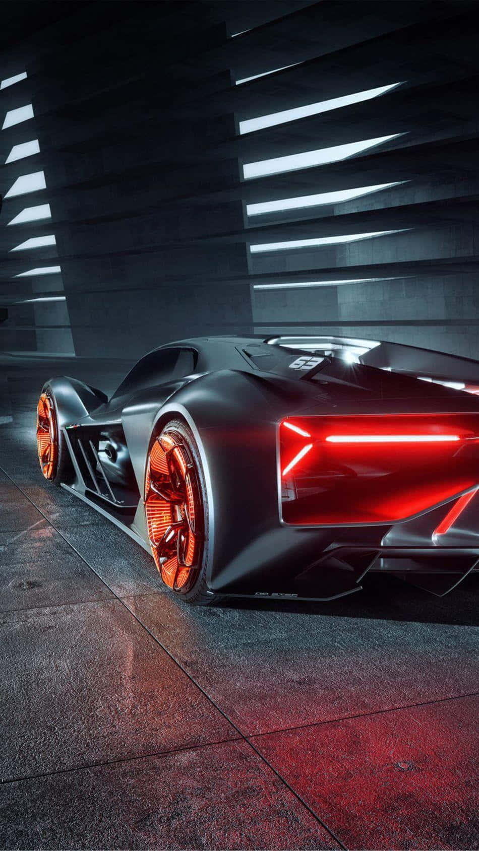 Lamborghininegro Caro Rojo Fondo de pantalla