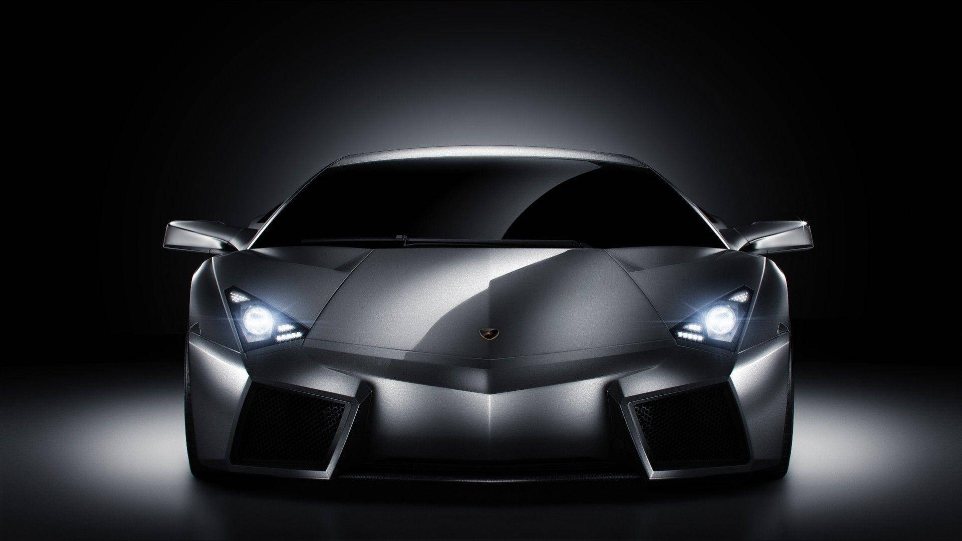 Black Lamborghini Hood And Headlights Wallpaper